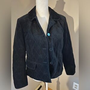 Talbots Quilted Velvet Jacket